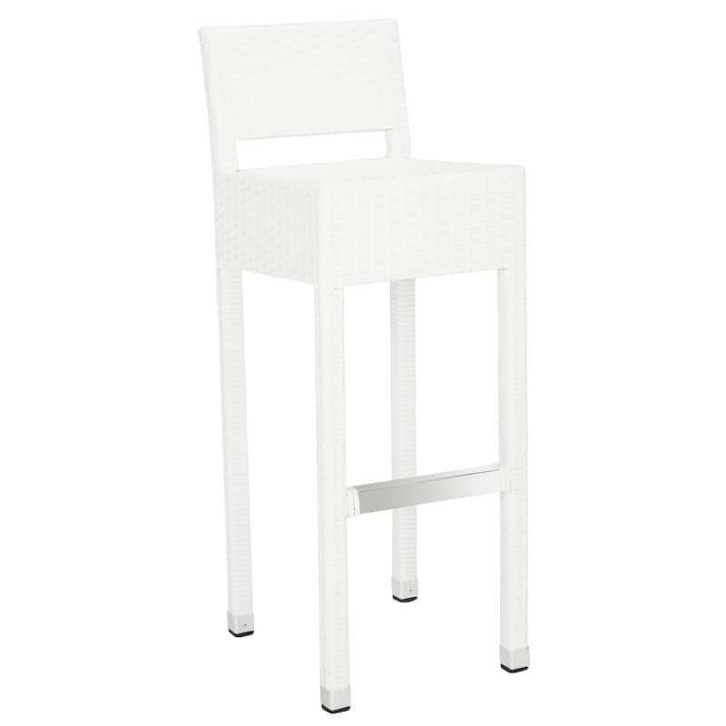 SAFAVIEH Landry Indoor-Outdoor Stacking Grey 30-inch Counter Stool - 13"W x 18"D x 38"H