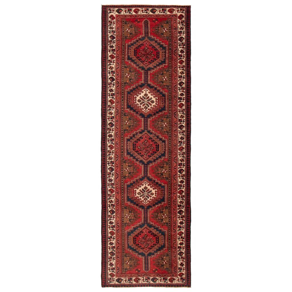 ECARPETGALLERY Hand-knotted Konya Anatolian Red Wool Rug - 3'7 x 11'2