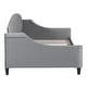 preview thumbnail 9 of 10, Gray Luxury Twin Size Velvet Upholstered Tufted Button Daybed, Sofa Bed for Bedroom and Living Room, Wooden Slats Support