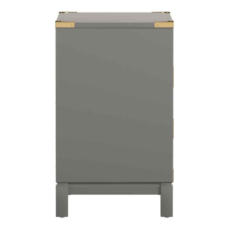 Kedric 3-drawer Goldtone Accent Nightstand by iNSPIRE Q Bold