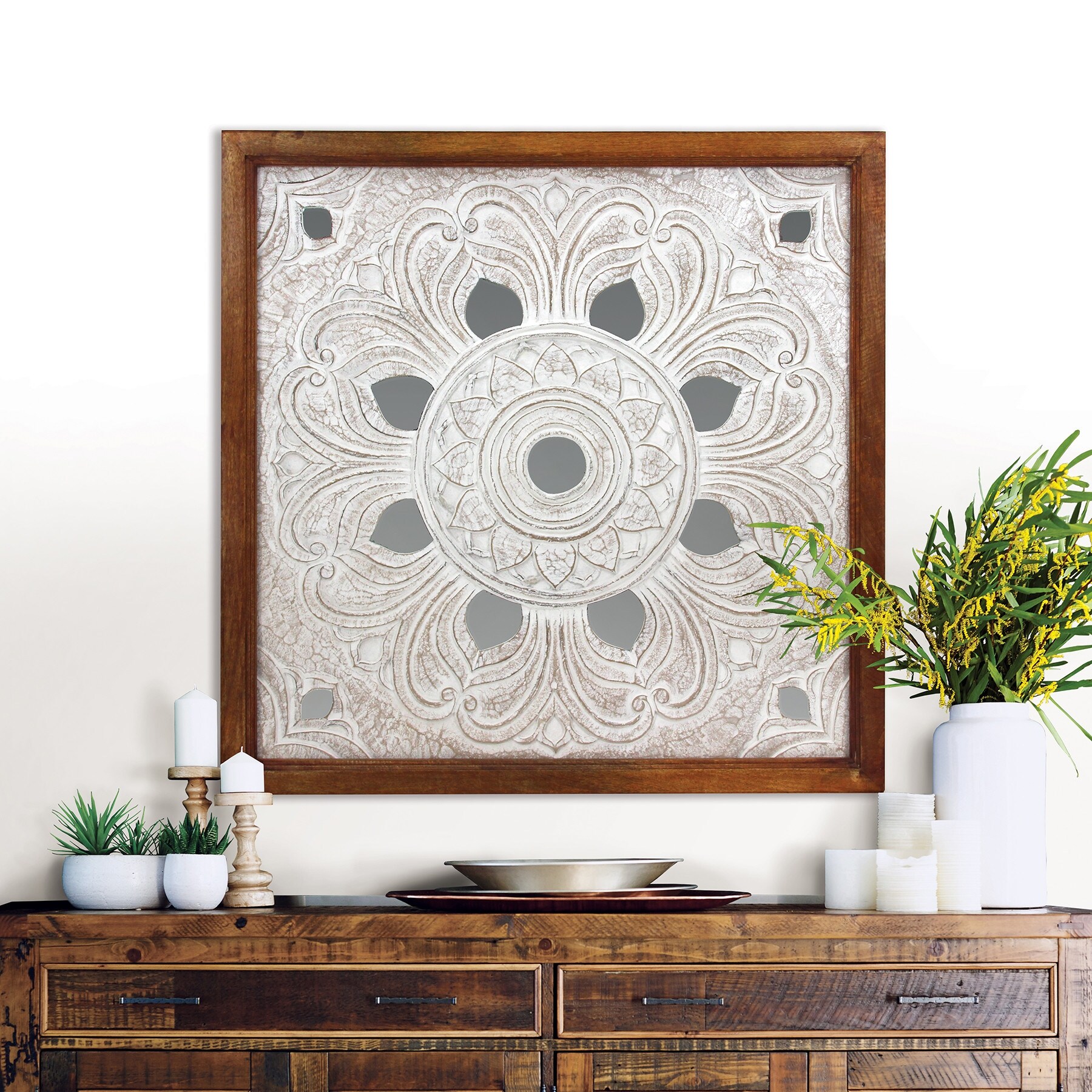 Shop Brewster Fwax8791a Habitat Beret 38 Mdf Decorative Mirrored