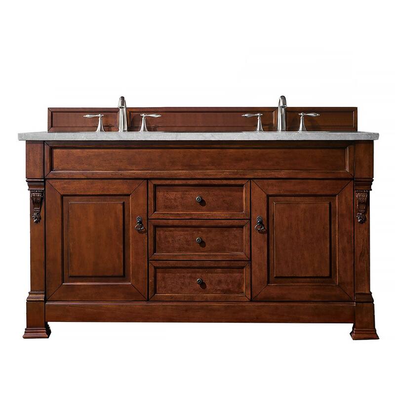 James Martin Vanities Brookfield 60" Double Vanity, Warm Cherry