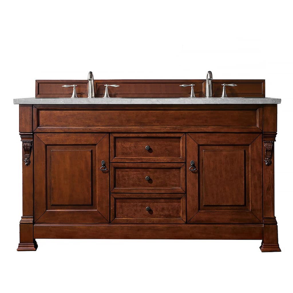 James Martin Vanities Brookfield 60" Double Vanity, Warm Cherry
