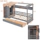preview thumbnail 13 of 23, Twin Size Wood House Bed with Two Drawers,Shlves and Small Wardrobe