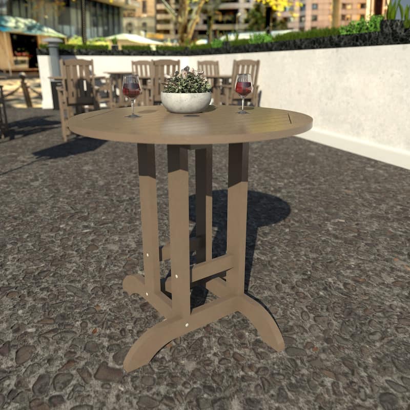 Highwood Commercial Grade 36" Round Counter Height Bistro Dining Table