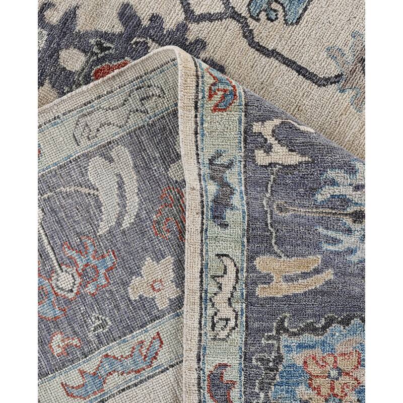 Oushak One-of-a-Kind Hand-Knotted Area Rug - Ivory - 8' 0" x 9' 10"