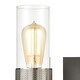 preview thumbnail 5 of 3, Bergenline 2-Light Vanity Light in Matte Black with Clear Glass