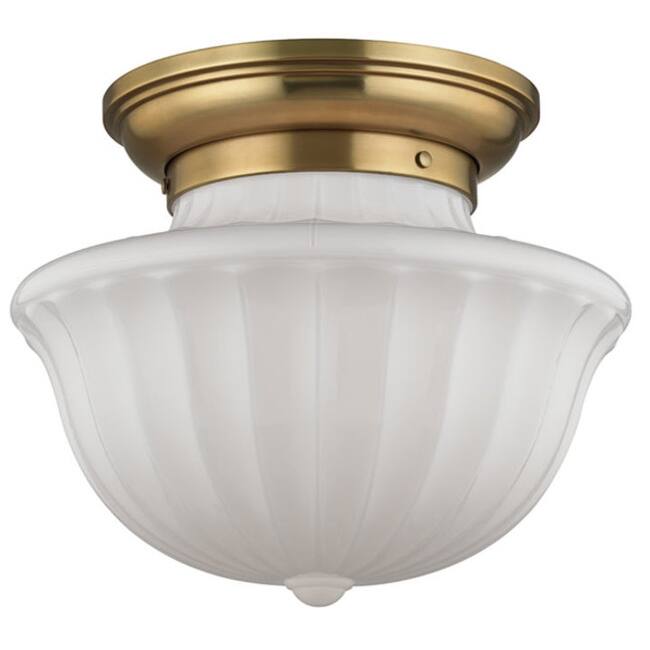 Hudson Valley Lighting Dutchess 2 Light 15" Wide Semi-Flush Ceiling - Aged Brass
