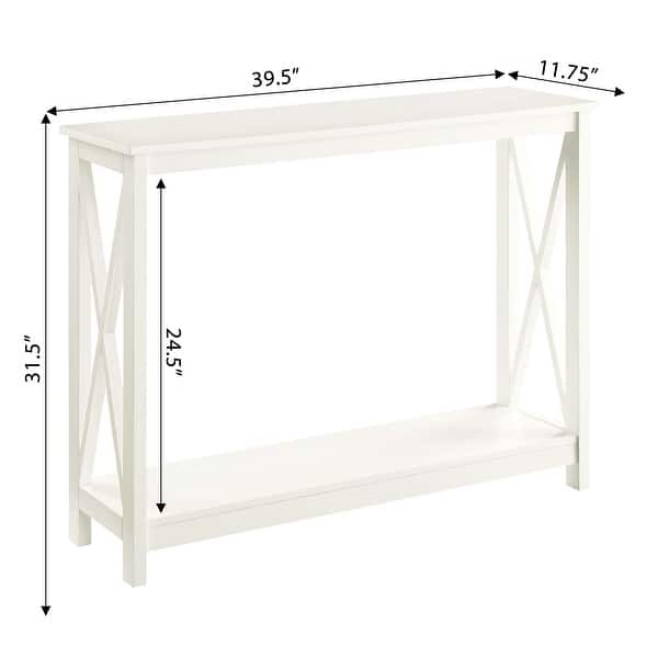 dimension image slide 13 of 16, Convenience Concepts Oxford Console Table with Shelf