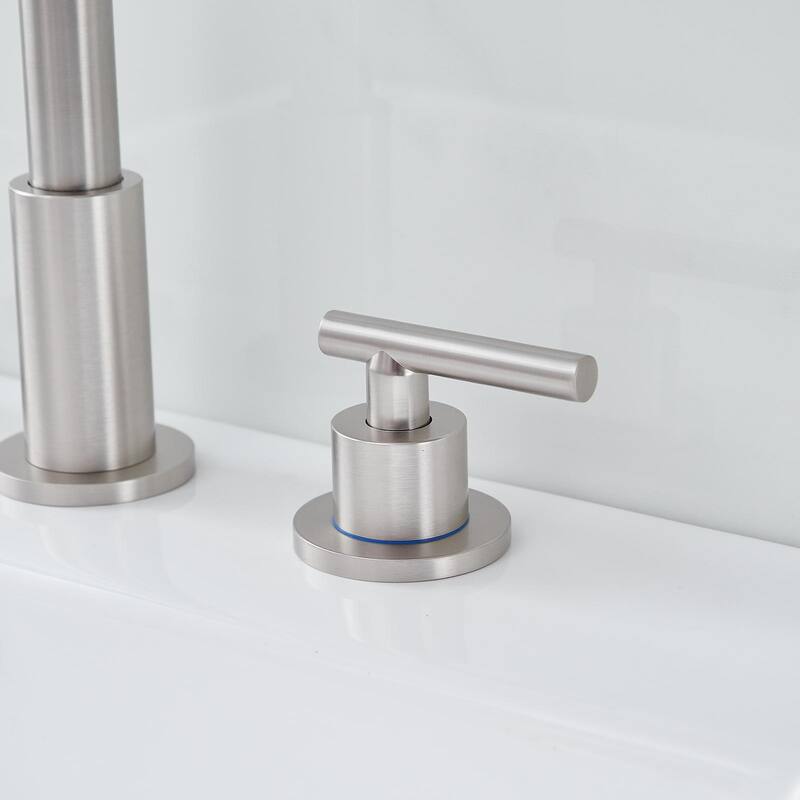 Widespread Double Handle Bathroom Faucet With Pop-up Drain