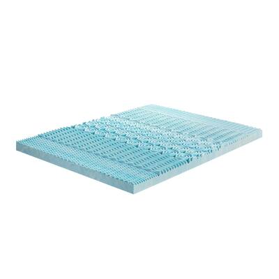 Priage by ZINUS Green Tea Cooling Gel Memory Foam Zoned Support Mattress Topper