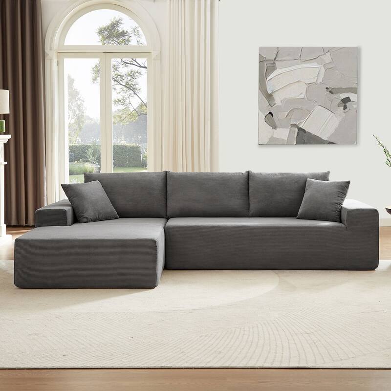 108.5" Modular L-Shaped 3-Seater Sofa with Reversible Chaise