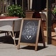 preview thumbnail 61 of 158, Wood A-Frame Magnetic Chalkboard Set-Markers, Stencils, and Magnets 30" x 20" - Torched Brown