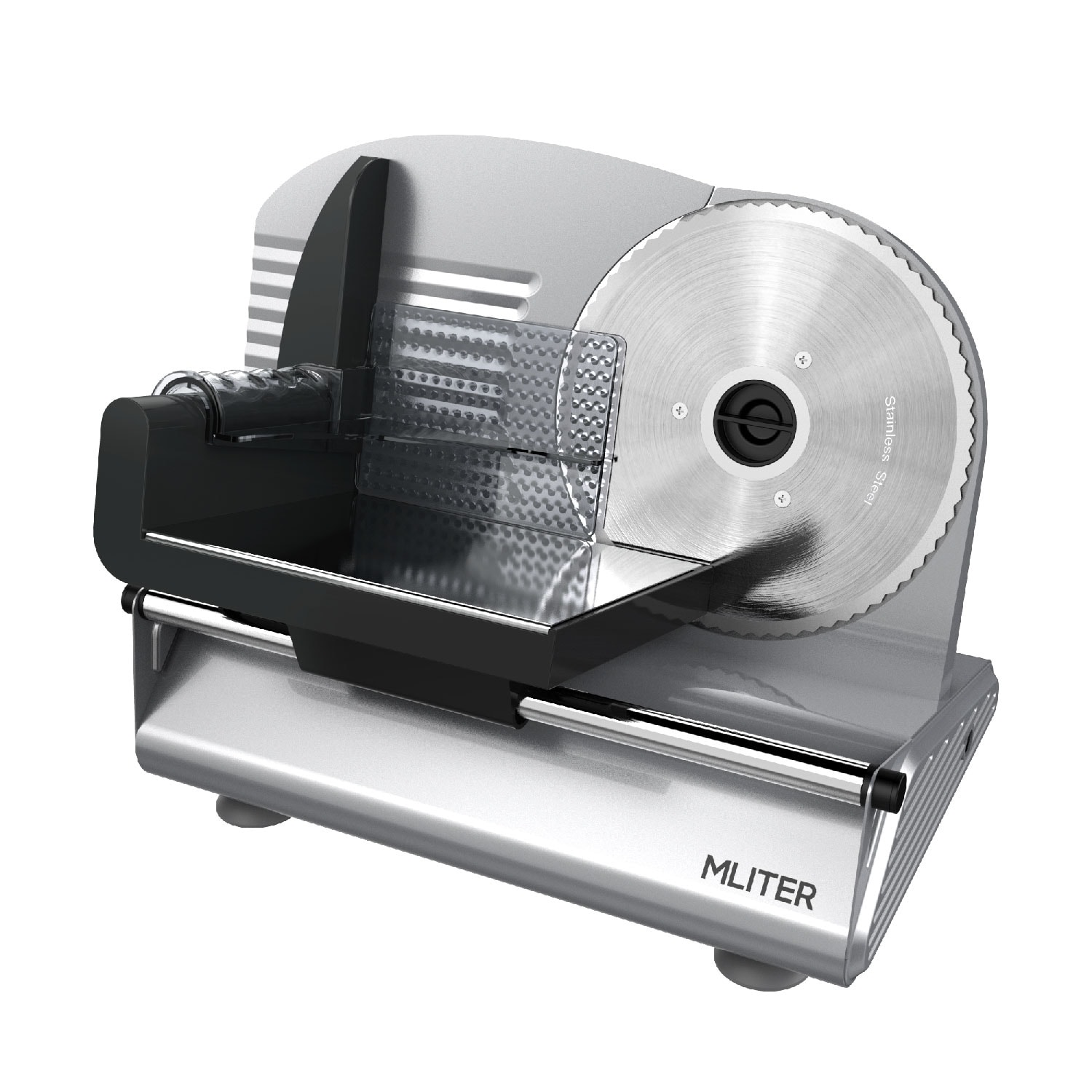 MLITER Portable Plastic Food Slicer 150W Motor 6.7 Inch Serrated Stainless  Steel Blades Thickness Adjustable - Bed Bath & Beyond - 30538399