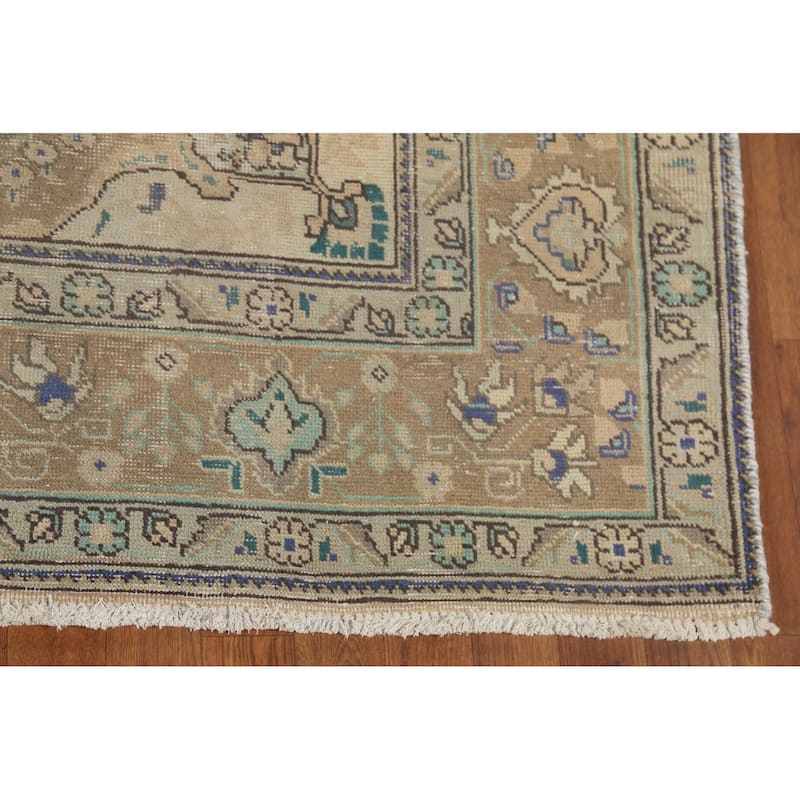 Tabriz Persian Vintage Area Rug Handmade Bedroom Wool Carpet - 6'6"x 9'9"