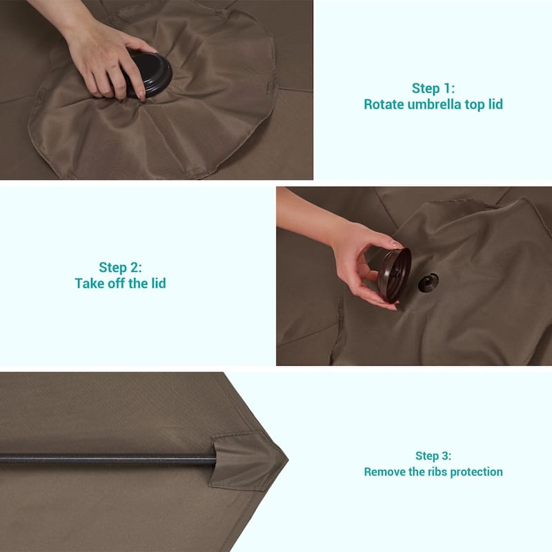 Bonosuki 7.5-foot Waterproof Sunshade Canopy Patio Umbrella