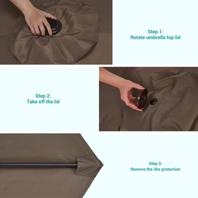 Bonosuki 7.5-foot Waterproof Sunshade Canopy Patio Umbrella