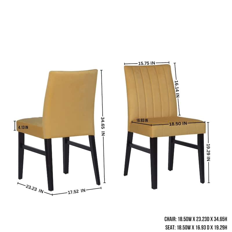 Roundhill Furniture Edo 5-Piece Dining Set, Round Table with 4 Upholstered Chairs,