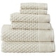 preview thumbnail 9 of 88, Great Bay Home Cotton Diamond Textured Towel Set 6 Piece Set - Oatmeal