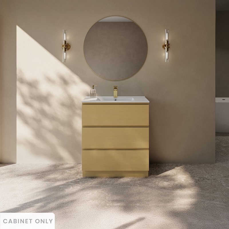Liberte 30" Freestanding Bathroom Vanity Cabinet Without Top In Natural Oak - 30