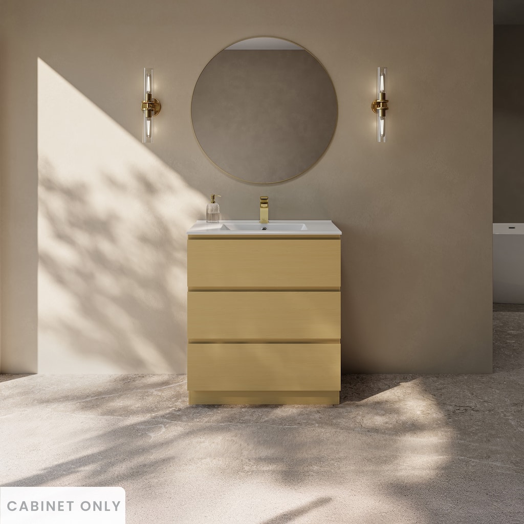 Liberte 30" Freestanding Bathroom Vanity Cabinet Without Top In Natural Oak - 30
