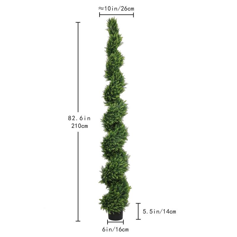 7FT Tall Artificial Two-Tone Cypress Pine Tree