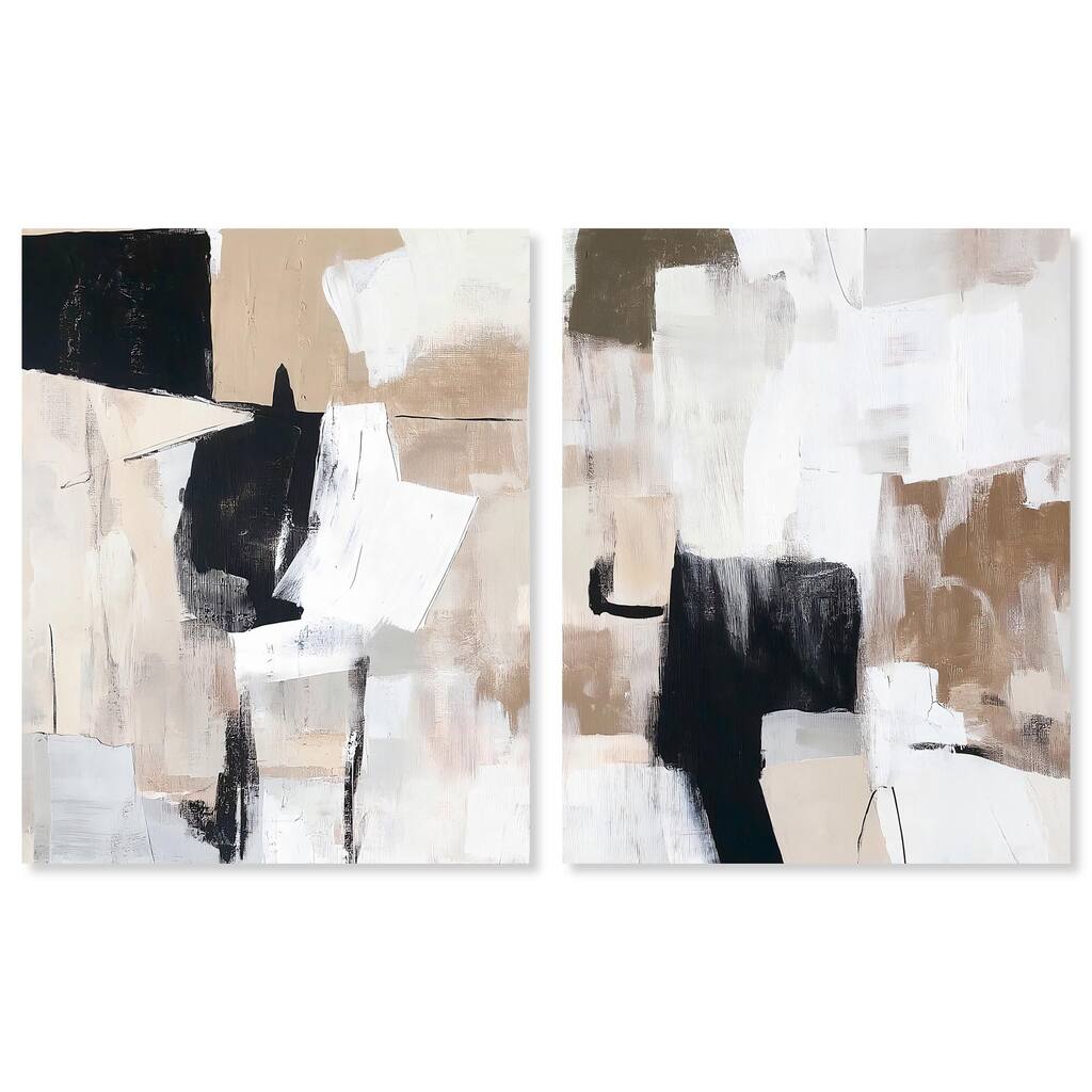 Endless Contrast Canvas Set of 2 by Art Remedy, Gallery Wrapped