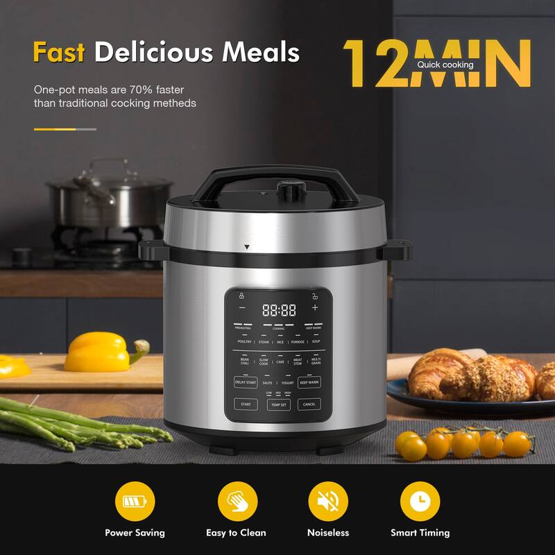 Electric pressure cooker, 16-in-1 function, with display screen