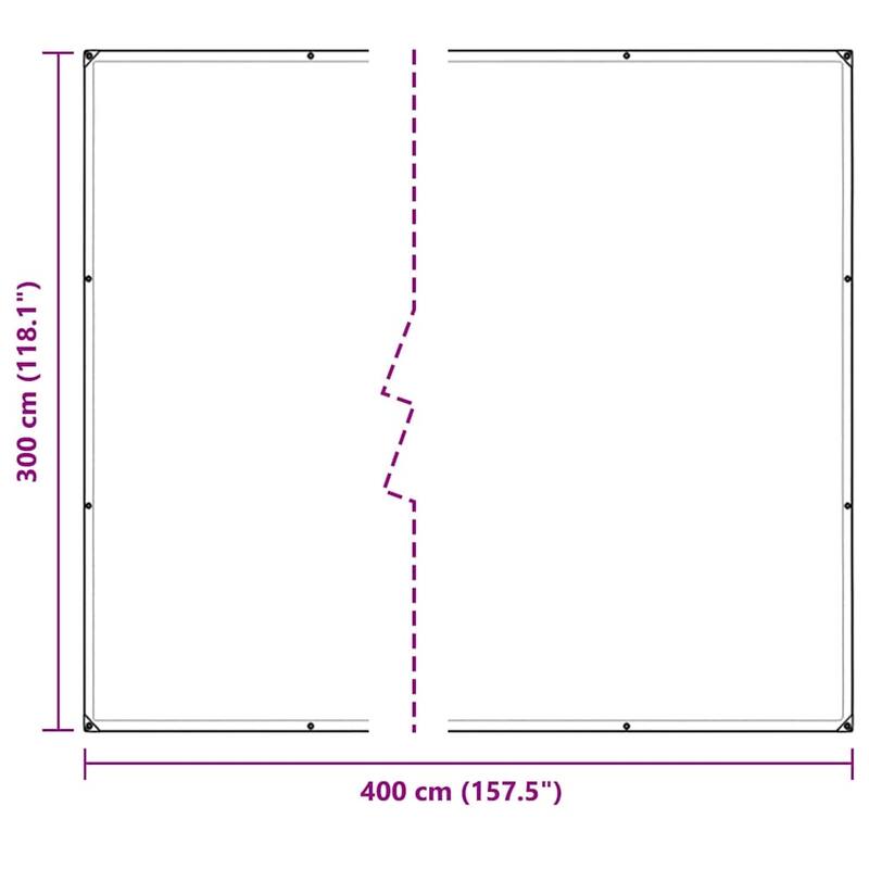 vidaXL Clear Tarpaulin with Eyelets 6.6/9.8x6.6/9.8/13.1/16.4/19.7/26.2' PVC - Transparent