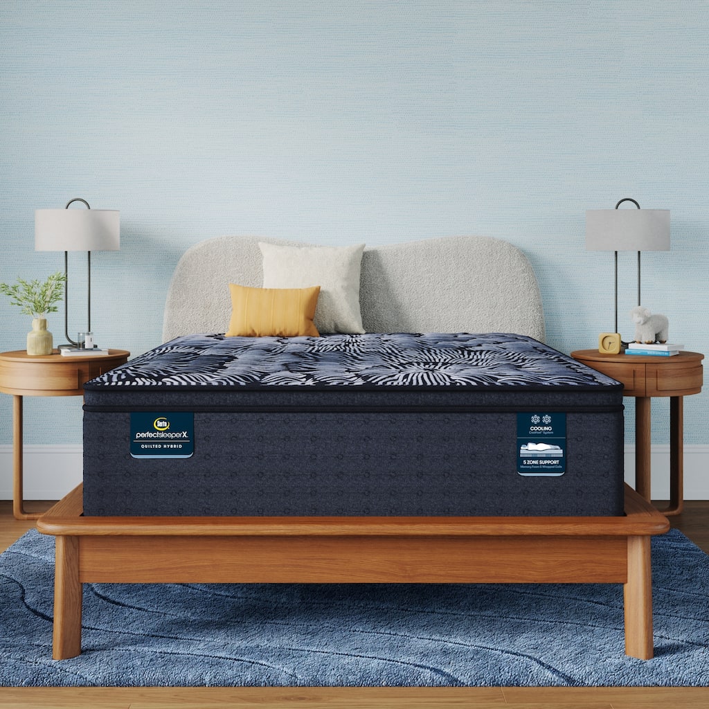 Serta Perfect Sleeper X Lexton 14.25" Hybrid Medium Pillow Top Mattress Set