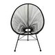 preview thumbnail 6 of 24, Vinyl Cord, Indoor and Outdoor Acapulco Chair - Set of 3 Black