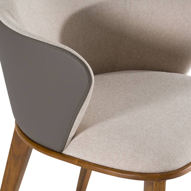 Megan Modern Beige & Grey Dining Chair