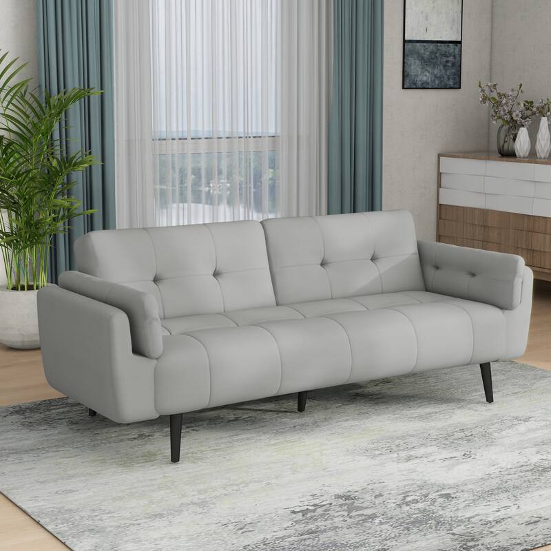 Convertible Futon Sofa Reclining Adjustable Back Couch Bed Sleeper