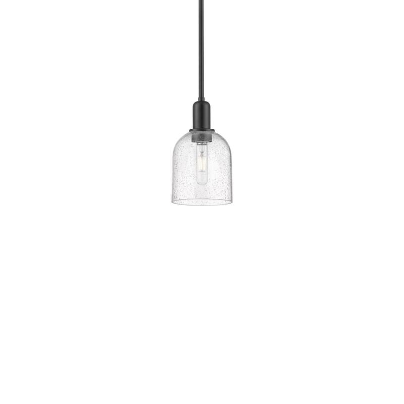 Innovations Lighting 716-1S-11-6 Bella Pendant Bella 6" Wide Mini - Matte Black / Seedy