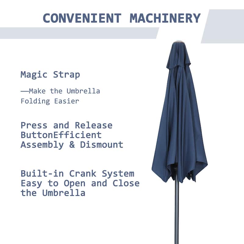 Autlaycil 7.5FT Patio Umbrella with Tilt and Crank