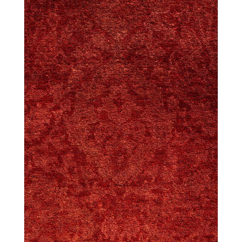 Contemporary Overdyed Wool Hand Knotted Runner - 2' 5" x 9' 9"