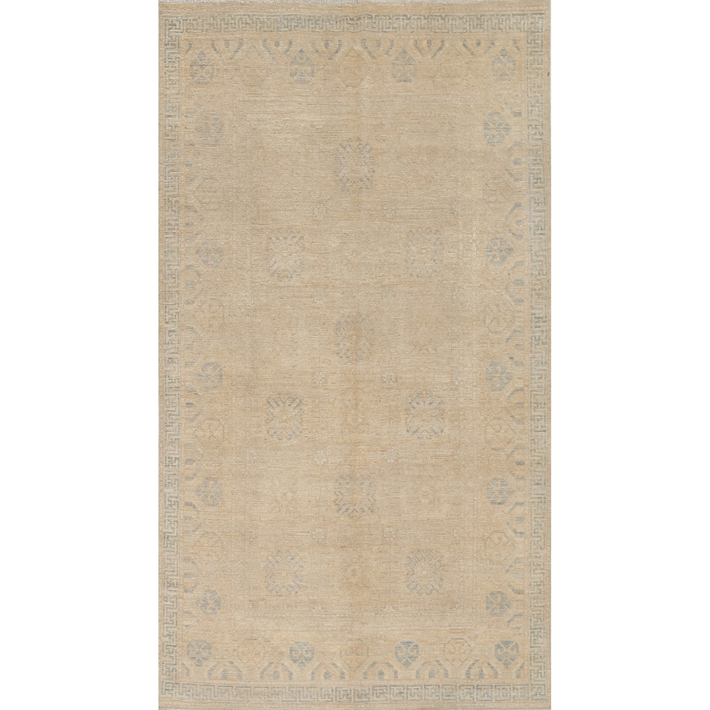 Vegetable Dye Traditional Oushak Turkish Wool Area Rug Hand-knotted - 5'6" x 9'5"