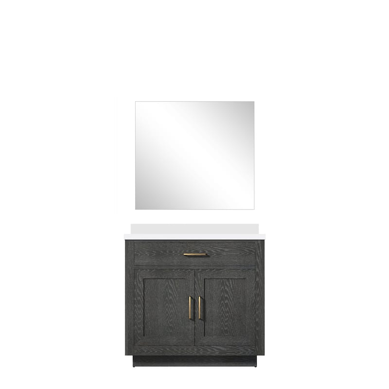 Abbey Bath Vanity with Quartz Top, Sink and Mirror