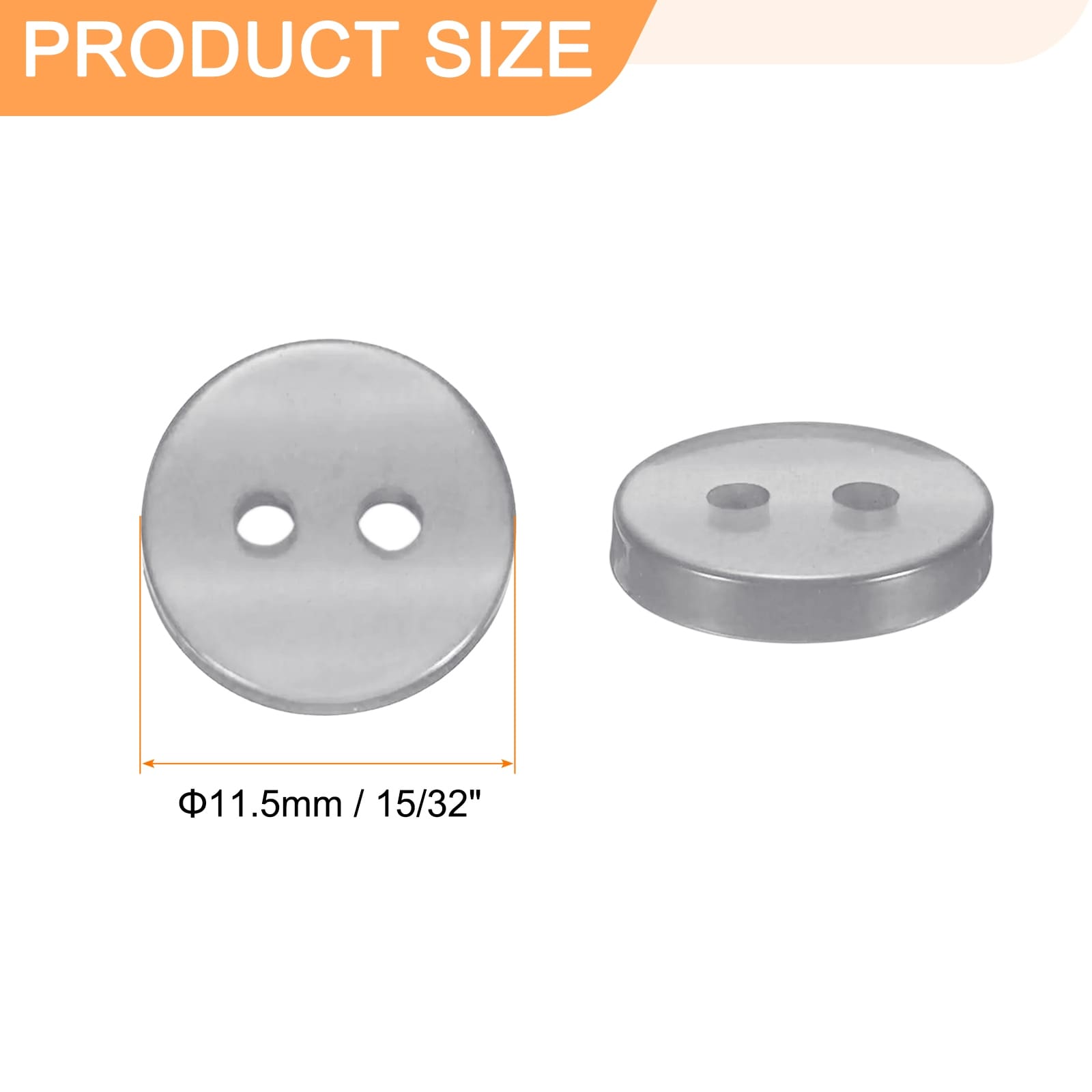 Sewing Buttons Resin Round Flat 2-Hole Craft Clothing Replacement Button for Coats Sewing Clothing and DIY