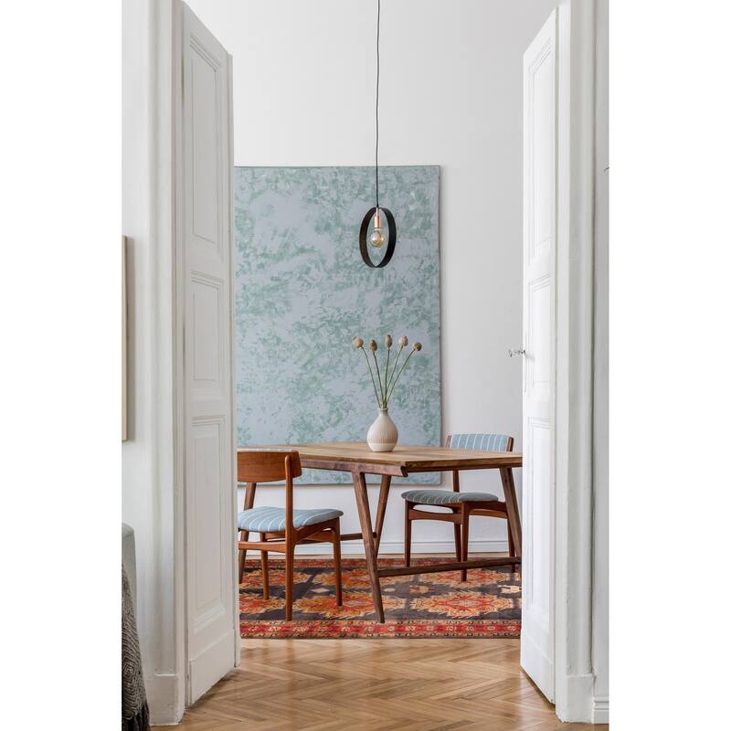 ECARPETGALLERY Hand-knotted Konya Anatolian Black Wool Rug - 4'3 x 13'3