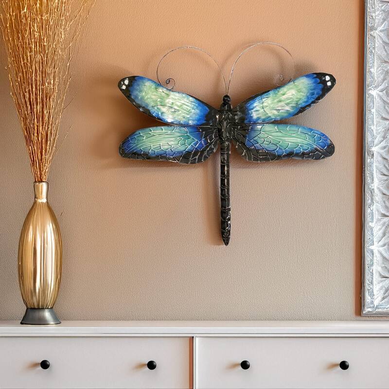 Dragonfly Wall Decor Blue And Black