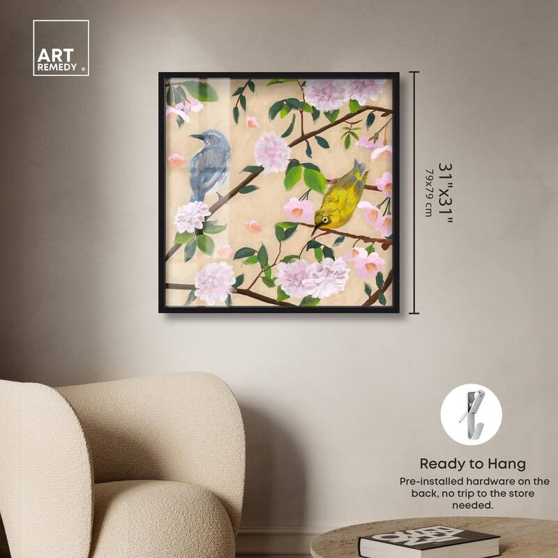 Birds Cuddle Shadowbox by Art Remedy