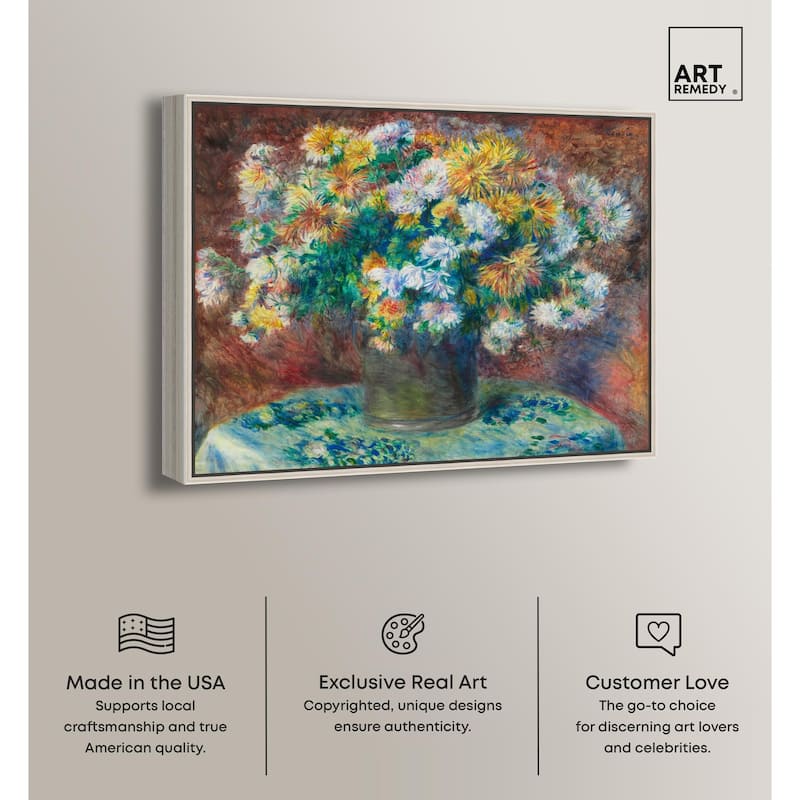 Renoir Chrysanthemum Canvas by Art Remedy