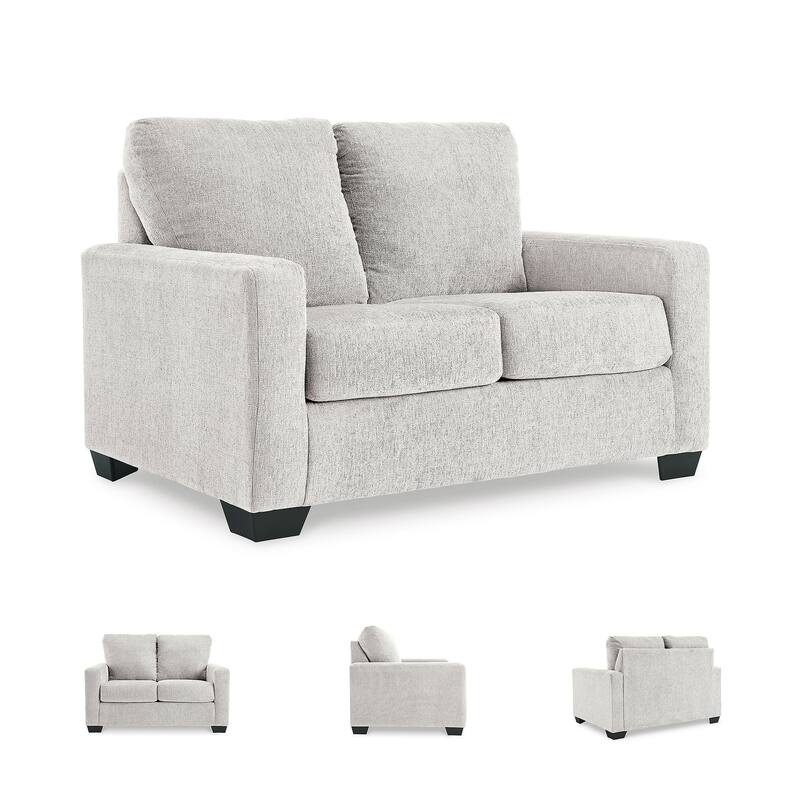 Signature Design by Ashley Rannis Snow Twin Sofa Sleeper - 54"W x 40"D x 39"H
