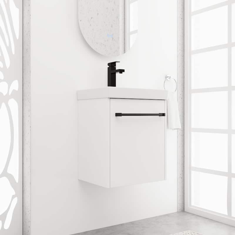 BNK 16/18 Inch Single Sink Bathroom Vanity with Soft Close Door