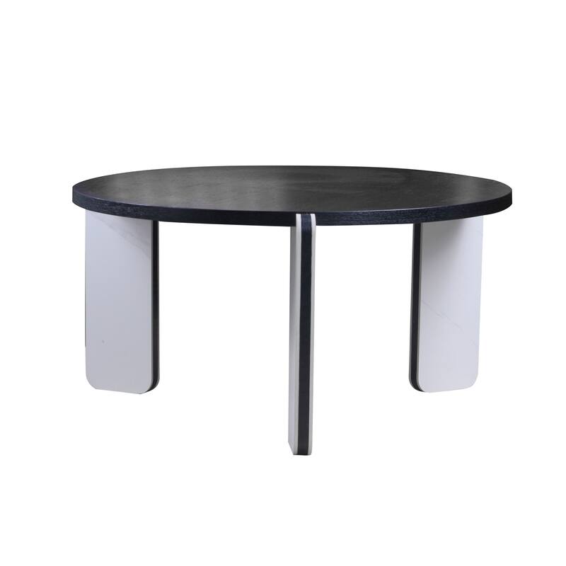 Round Nesting Coffee Table Set of 2, Sintered Stone Top Nesting Tables with Metal Frame, Modern Accent Side Table Set