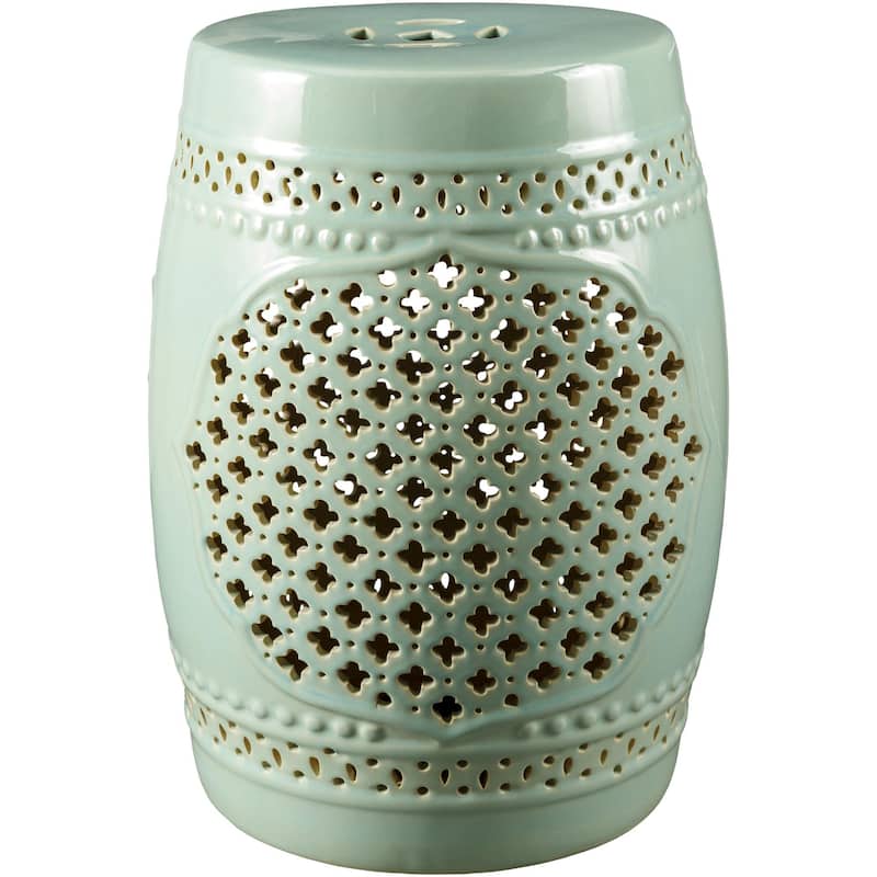 Livabliss Auburndale Global Garden Stool - Sage - Medium - Ceramic