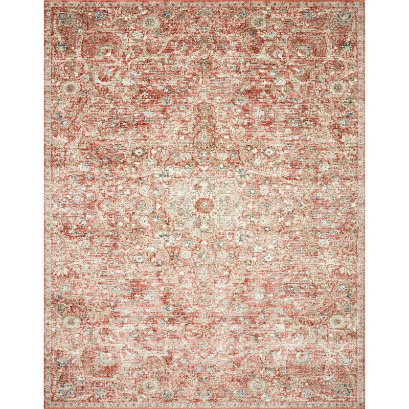 Alexander Home Valeria Distressed Botanical Area Rug
