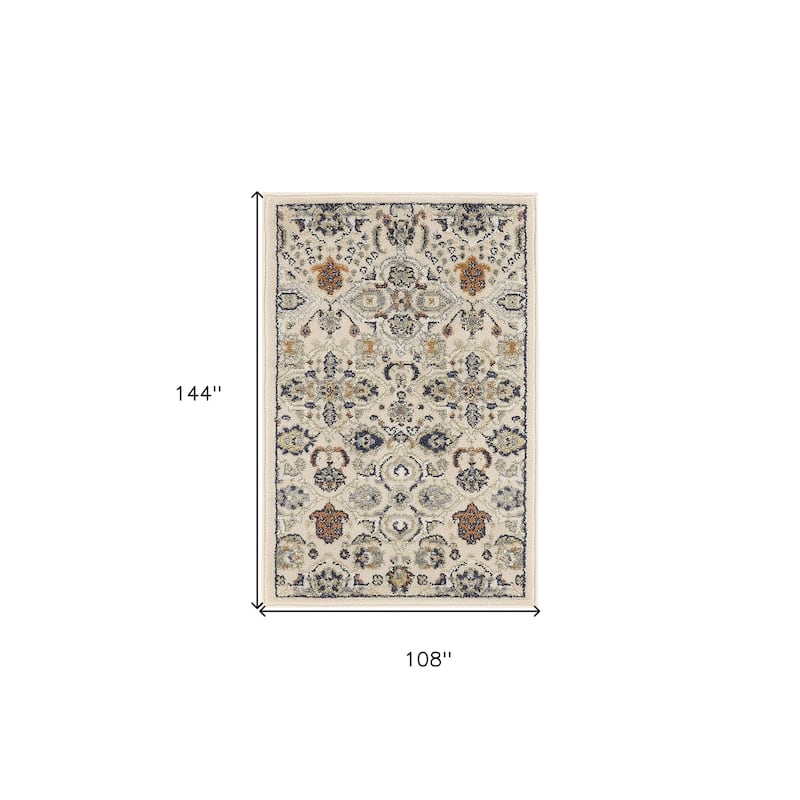 HomeRoots Floral Bohemian Rectangle Area Rug - 144.00 in. x 108.00 in. x 0.25 in.
