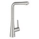 preview thumbnail 12 of 10, Grohe Zedra 1.75 GPM Single Hole Pull Out Kitchen Faucet with SilkMove SuperSteel